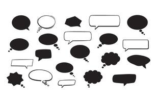 Flat Design Thought Balloons for Media and Art Projects vector