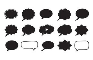 Geometric Dialogue Shapes for Messaging and Media Projects vector
