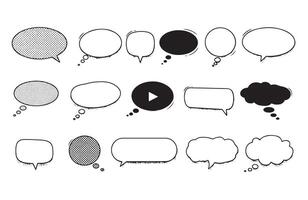 Abstract Dialogue Shapes for Artistic Media and Graphic Projects vector