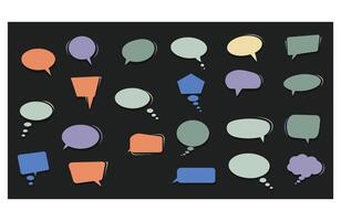 Minimalist Speech Balloons for Communication and Graphic Design Needs vector