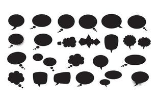 Artistic Thought Balloons for Modern Media Applications vector