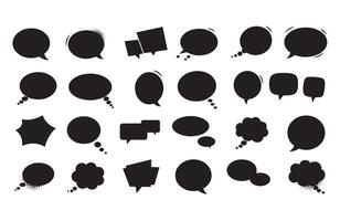 Abstract Dialogue Balloons for Modern Communication and Media Applications vector