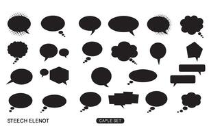 Abstract Speech Shapes for Communication and Graphic Design Needs vector