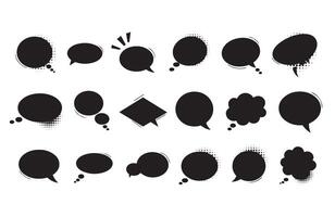 Flat Design Thought Balloons for Creative Art and Media Projects vector