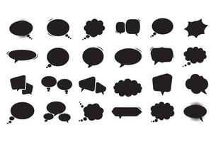 Artistic Dialogue Balloons for Media and Creative Messaging Applications vector