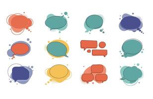 Abstract Thought Balloons for Design and Media Applications vector