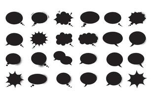 Monochrome Thought Balloons for Artistic Media and Design Projects vector