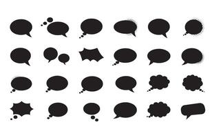Minimalist Speech Shapes for Messaging and Media Design Use vector