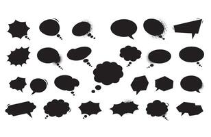 Modern Artistic Dialogue Balloons for Messaging and Graphic Applications vector