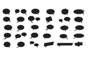 Minimalist Dialogue Shapes for Graphic Media and Communication Projects vector