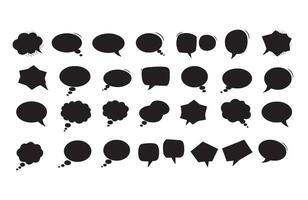 Abstract Dialogue Shapes for Messaging and Design Applications vector