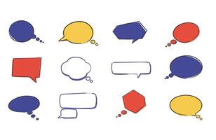 Minimalist Speech Balloons for Communication and Art Projects vector
