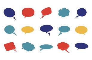 Monochrome Thought Balloons for Messaging and Graphic Communication Projects vector