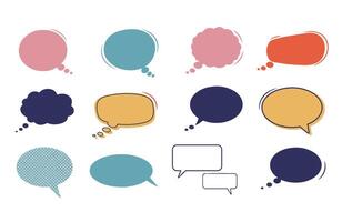 Abstract Speech Balloons for Artistic Communication and Graphic Use vector