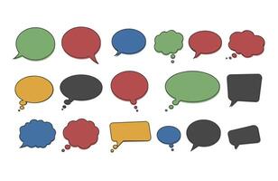 Artistic Flat Thought Balloons for Messaging and Graphic Art Projects vector