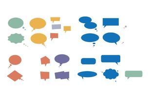 Minimalist Thought Balloons for Creative Media and Design Use vector