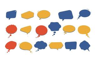 Monochrome Speech Balloons for Modern Communication and Design Projects vector