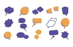 Black Silhouette Dialogue Balloons for Design and Media Applications vector