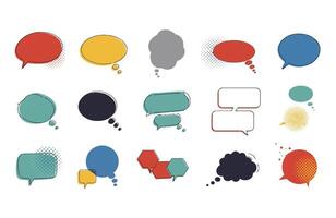 Artistic Speech Shapes for Modern Media and Design Needs vector