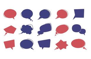 Black Silhouette Dialogue Shapes for Messaging and Art Projects vector