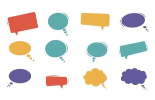 Minimalist Artistic Dialogue Balloons for Media and Graphic Use vector