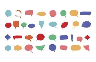 Modern Silhouette Dialogue Shapes for Media and Graphic Applications vector