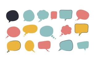 Minimalist Dialogue Shapes for Messaging and Creative Art Designs vector