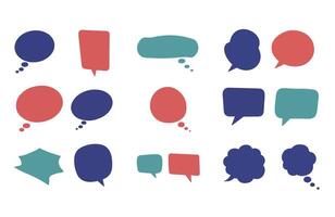 Speech Balloons Silhouettes for Communication and Graphic Design Projects vector