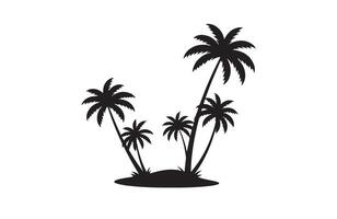 Palm Trees Providing Shade on White Sand vector