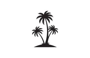 Exotic Beach Vacation with Palm Trees vector