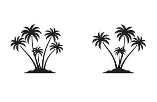 Tranquil Palm Trees Under a Clear Sky vector