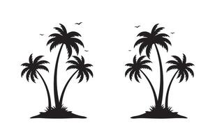 Palm Trees and Seaside Charm Together vector