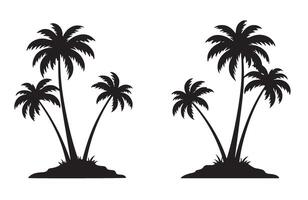 Gentle Waves Under the Shade of Palm Trees vector