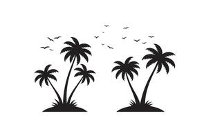 Exotic Location Surrounded by Palm Trees vector