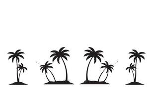 Swaying Palm Trees on a Breezy Island vector
