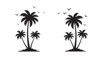 Palm Trees and Tropical Vibes by the Beach vector