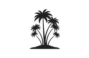 Palm Trees Shading a Quiet Beachfront vector