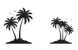 Beach Resort Surrounded by Palm Trees vector
