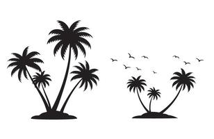 Idyllic Palm Trees on a Secluded Beach vector