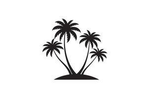 Serene Landscape with Towering Palm Trees vector