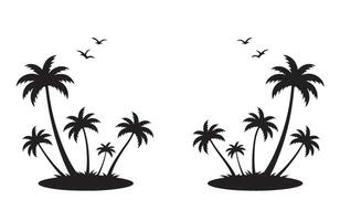 Paradise Beach with Lush Palm Trees vector