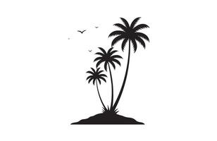 Palm Trees Swaying in the Ocean Breeze vector