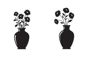 Black and White Elegant Floral Ornament Pattern Art vector