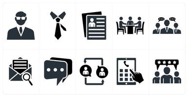 Set of 10 mix icons as businessman, tie, user details vector