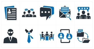A set of 10 mix icons as user details, business conversation, message vector