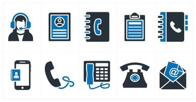 A set of 10 mix icons as customer support, user details, business contacts vector