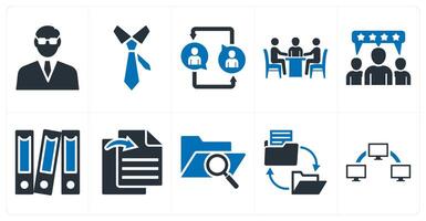 A set of 10 mix icons as businessman, tie, call vector
