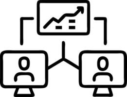 Candid shot of data analysts collaborating over large data visualizations with copy space vector