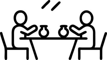 Candid shot of coworkers enjoying a festive meal in the office with Lunar New Year decorations and copy space to the right. vector