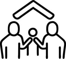 Candid shot of a family performing prayers at home with copy space below. vector